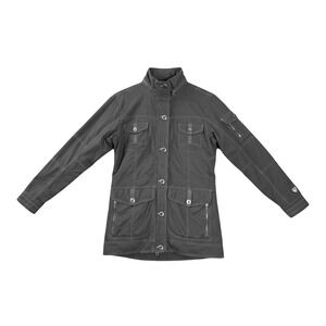 Kuhl Womens Rekon‎ Jacket XS Gray Utility Outdoor Stowaway Hood Performance